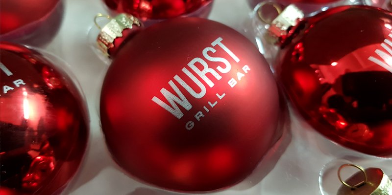 Елочные шары с логотипом - Баннер