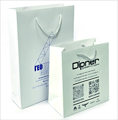 Бумажные пакеты<br>с 1-цветной печатью