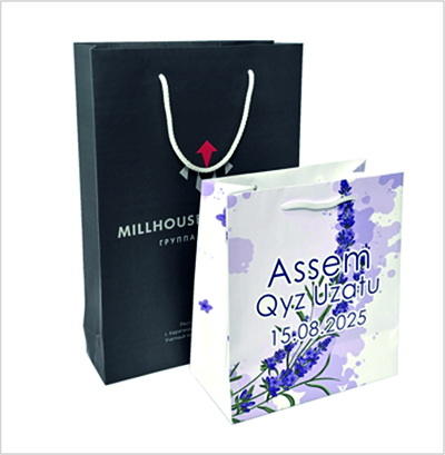 Бумажные пакеты<br>с ЦВЕТНОЙ печатью